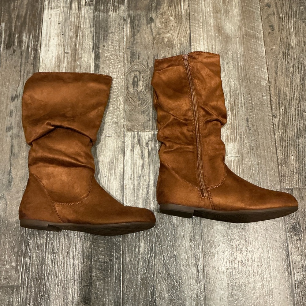 Brown Suede Slouch Boots EU Size 39=US Size 8 - Picture 9 of 9